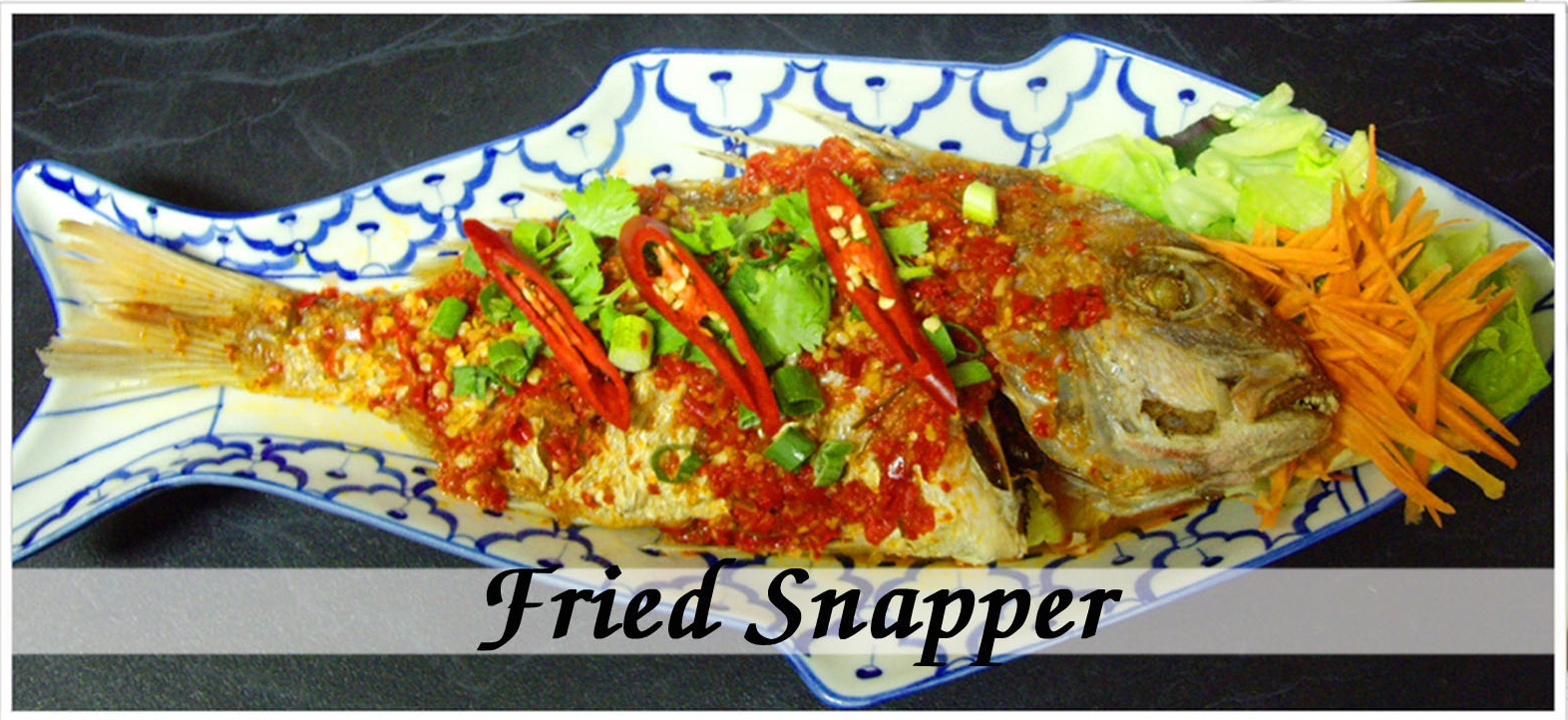 Fried Snapper (Pla Rard Prig) - Click Image to Close